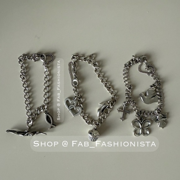 James Avery Retired Charm bracelets angel butterfly cupcake high heel cross - Picture 3 of 4